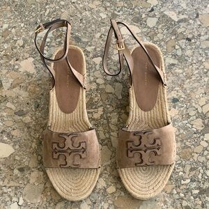 Tory Burch Brown Espadrille Sandals